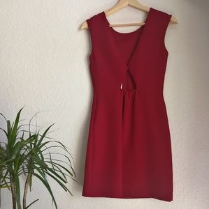 Zara wine colored mini dress XS